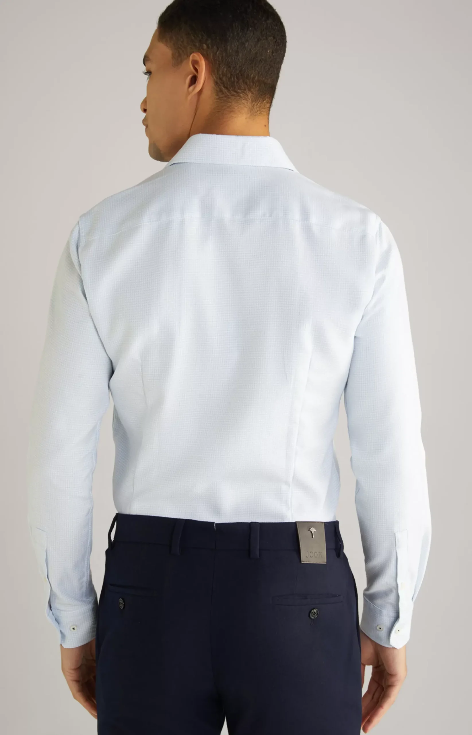 Discount JOOP! Pai Cotton Shirt in a white/light blue pattern