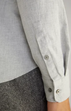 Online JOOP! Pai Cotton Shirt in Light Grey Marl light grey flecked