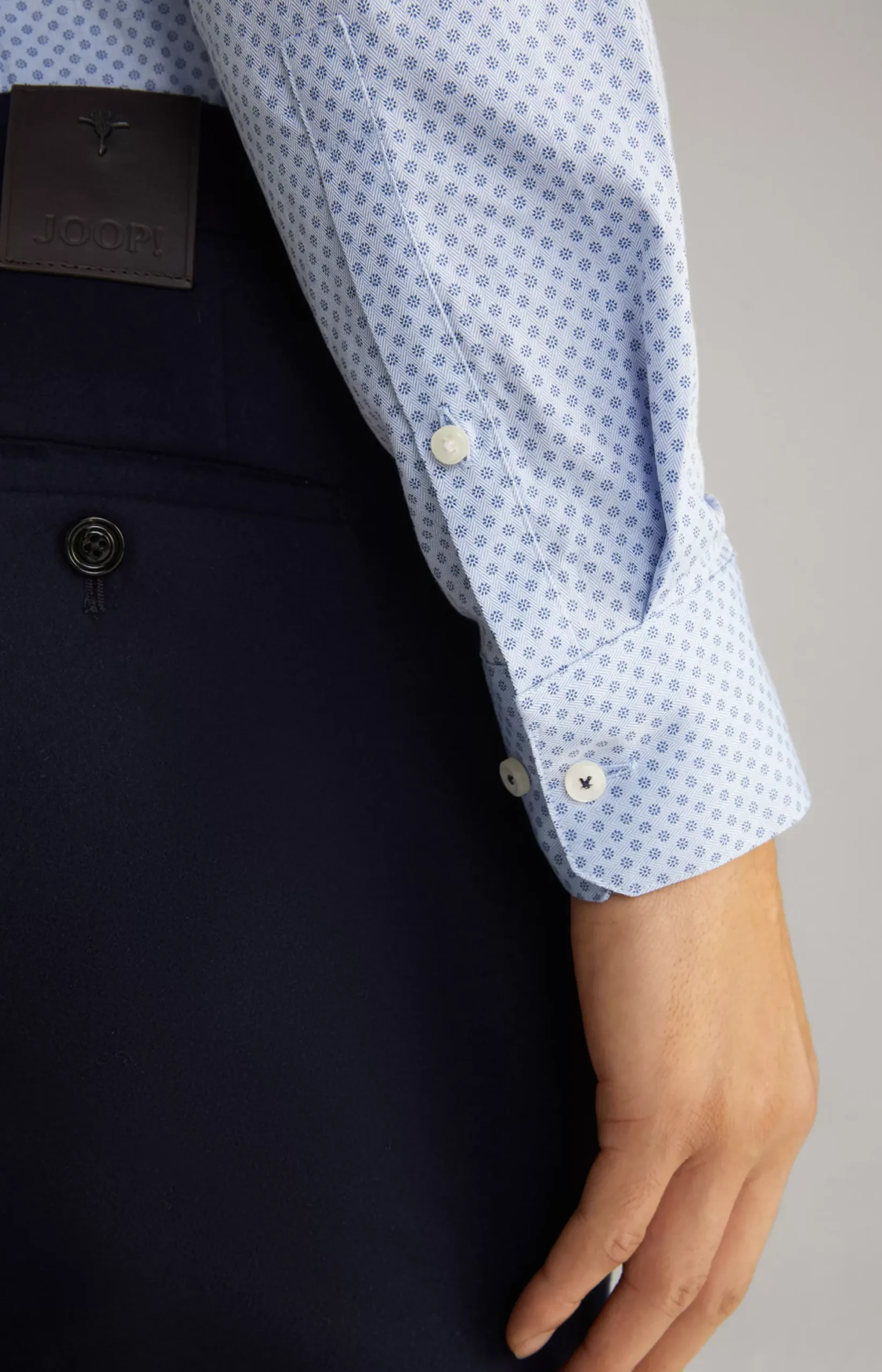Best JOOP! Paiton Cotton Shirt in a Blue Pattern blue patterned