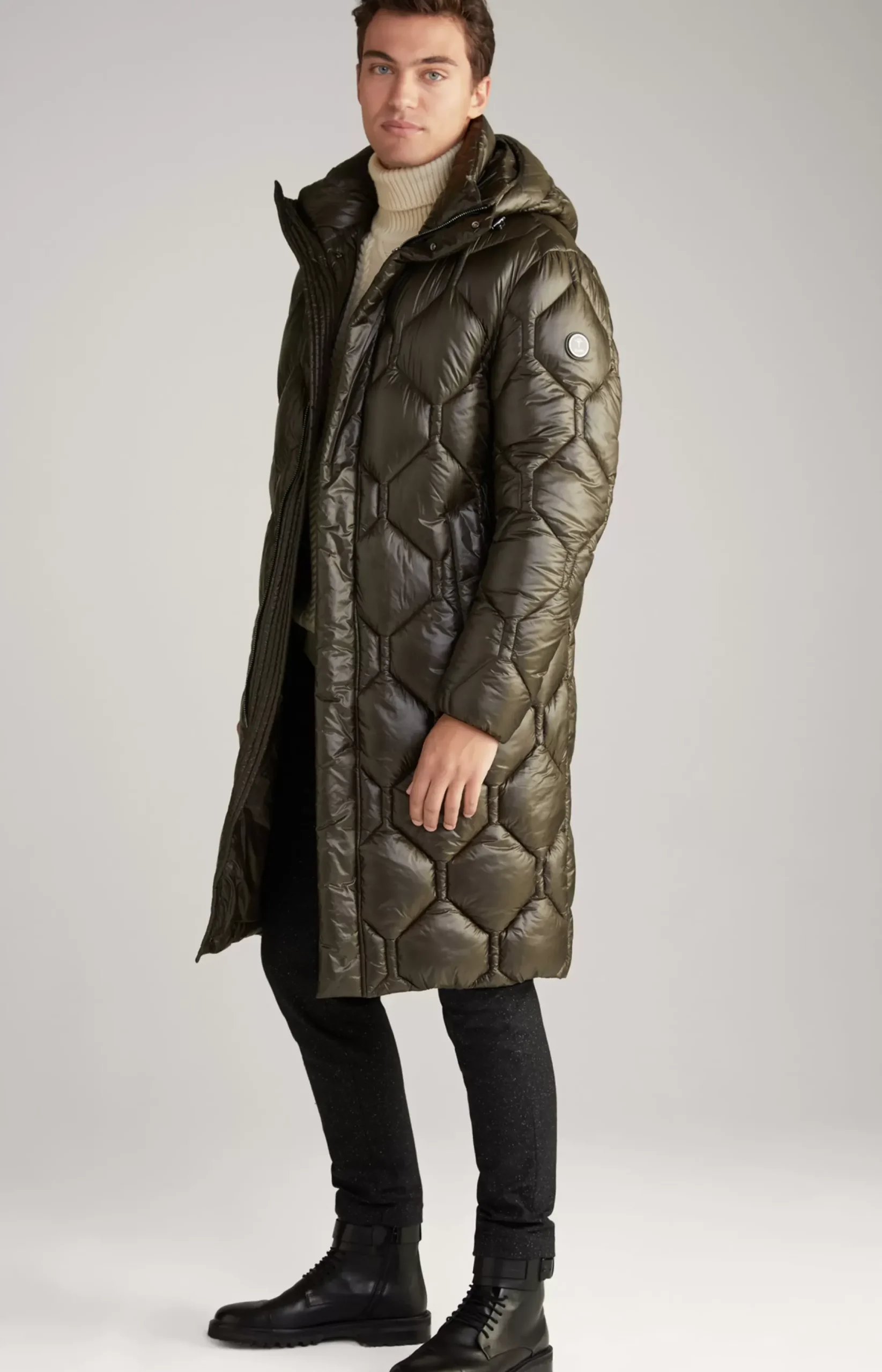 JOOP! Percy Quilted Coat in khaki