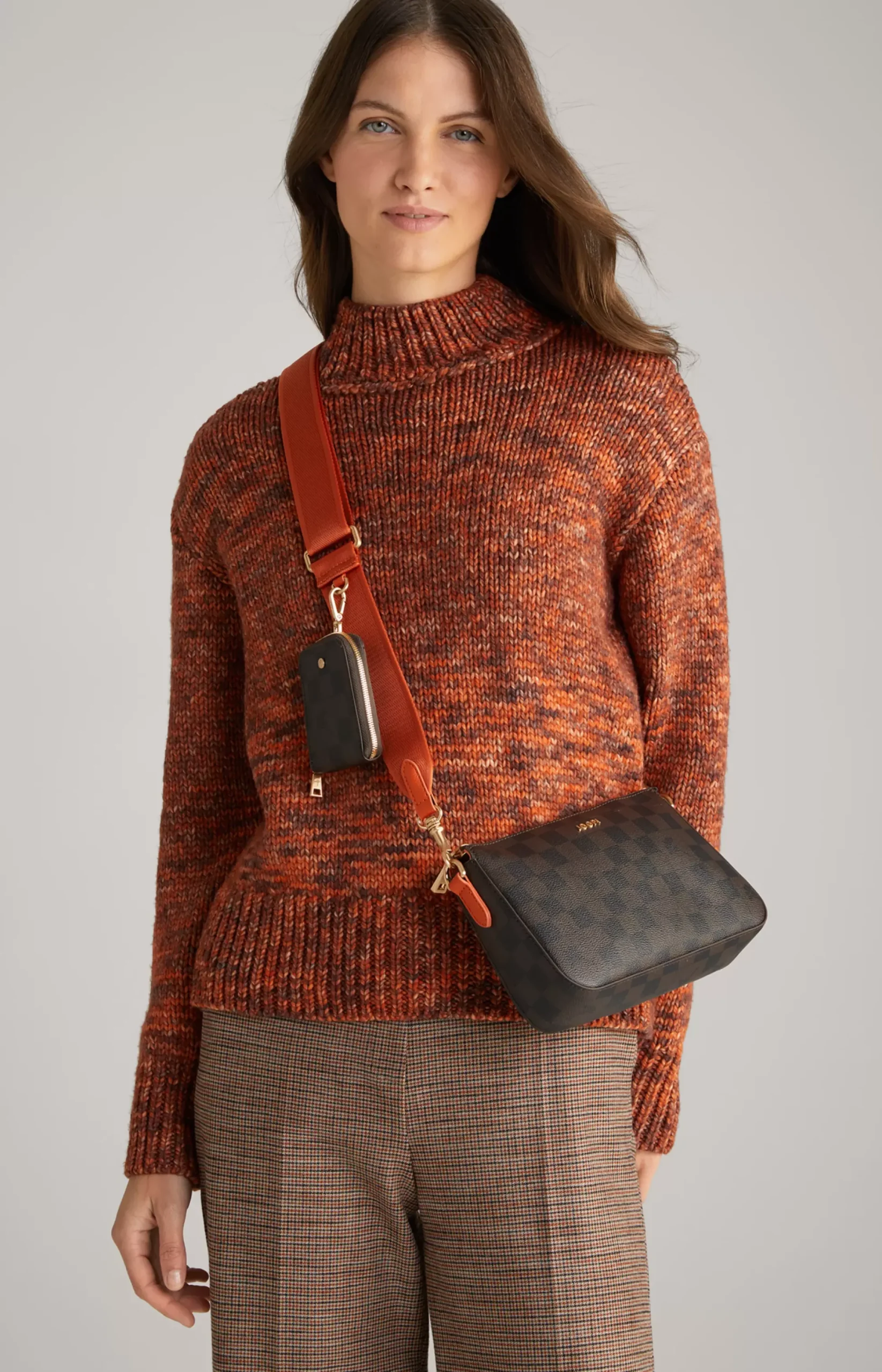 New JOOP! Piazza Edition Jasmina Shoulder Bag in brown/black/orange