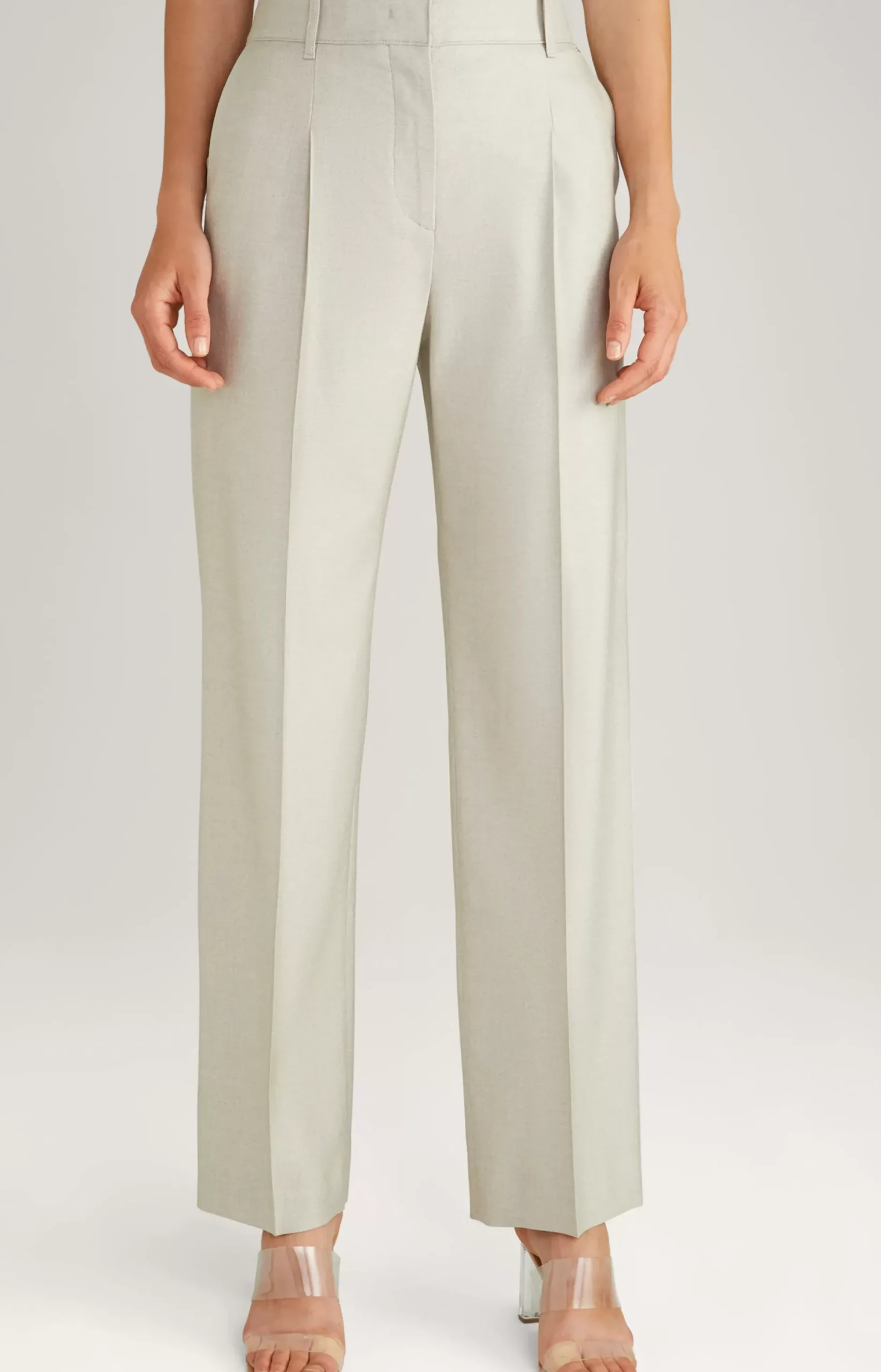 Hot JOOP! Pleat-front Trousers in Light Beige Marl light beige flecked