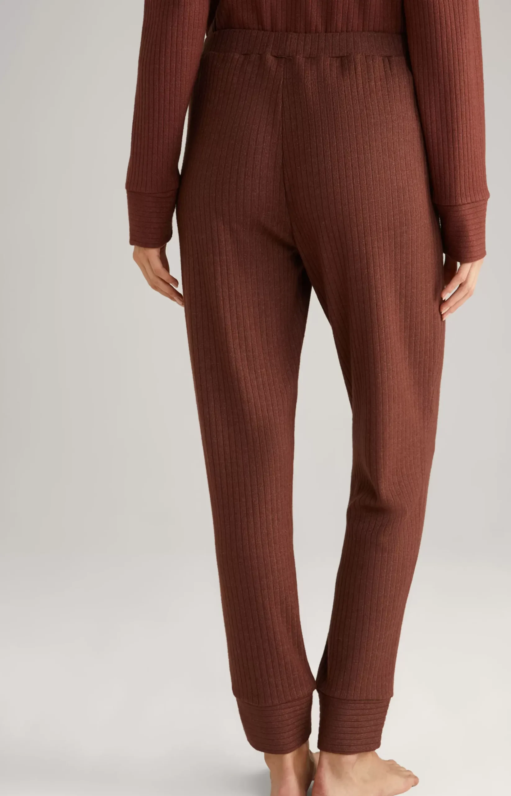 Discount JOOP! Ribbed Loungewear Joggers in coffee