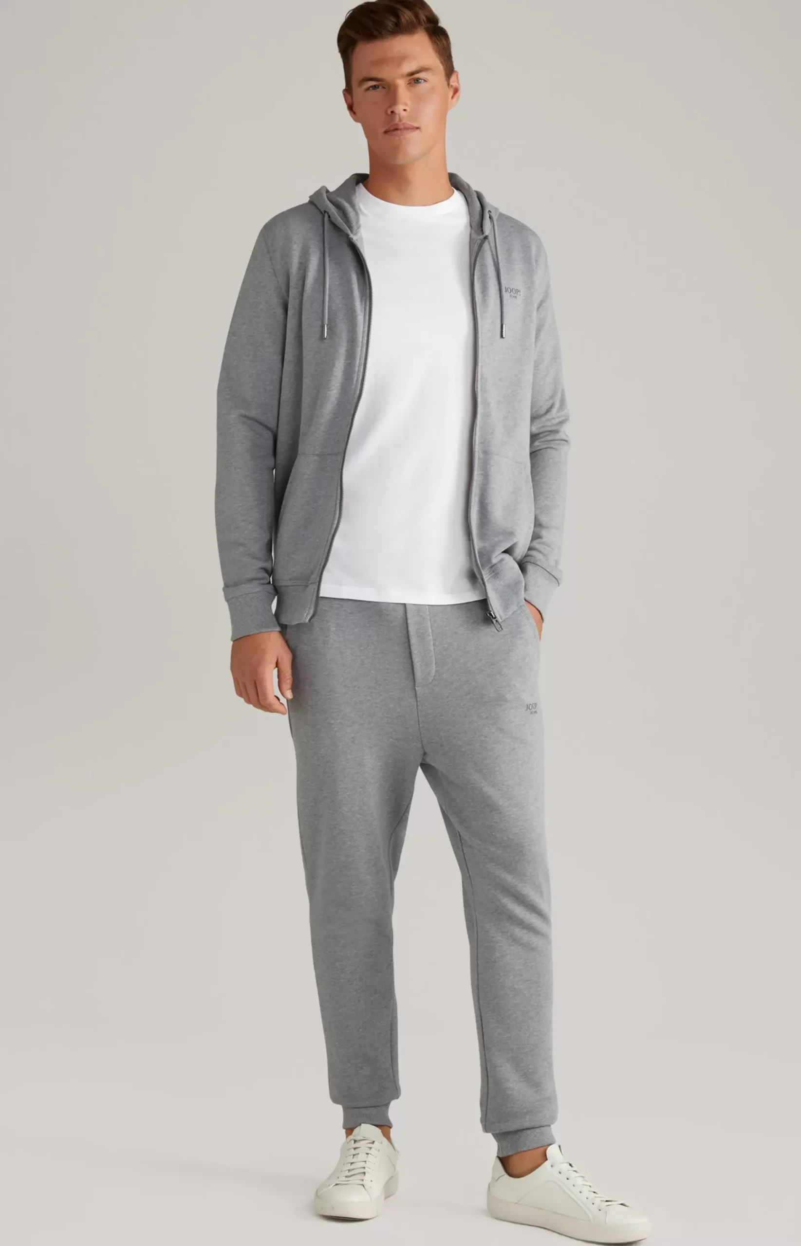 Hot JOOP! Salvatore Hoodie Sweatshirt Jacket in grey melange