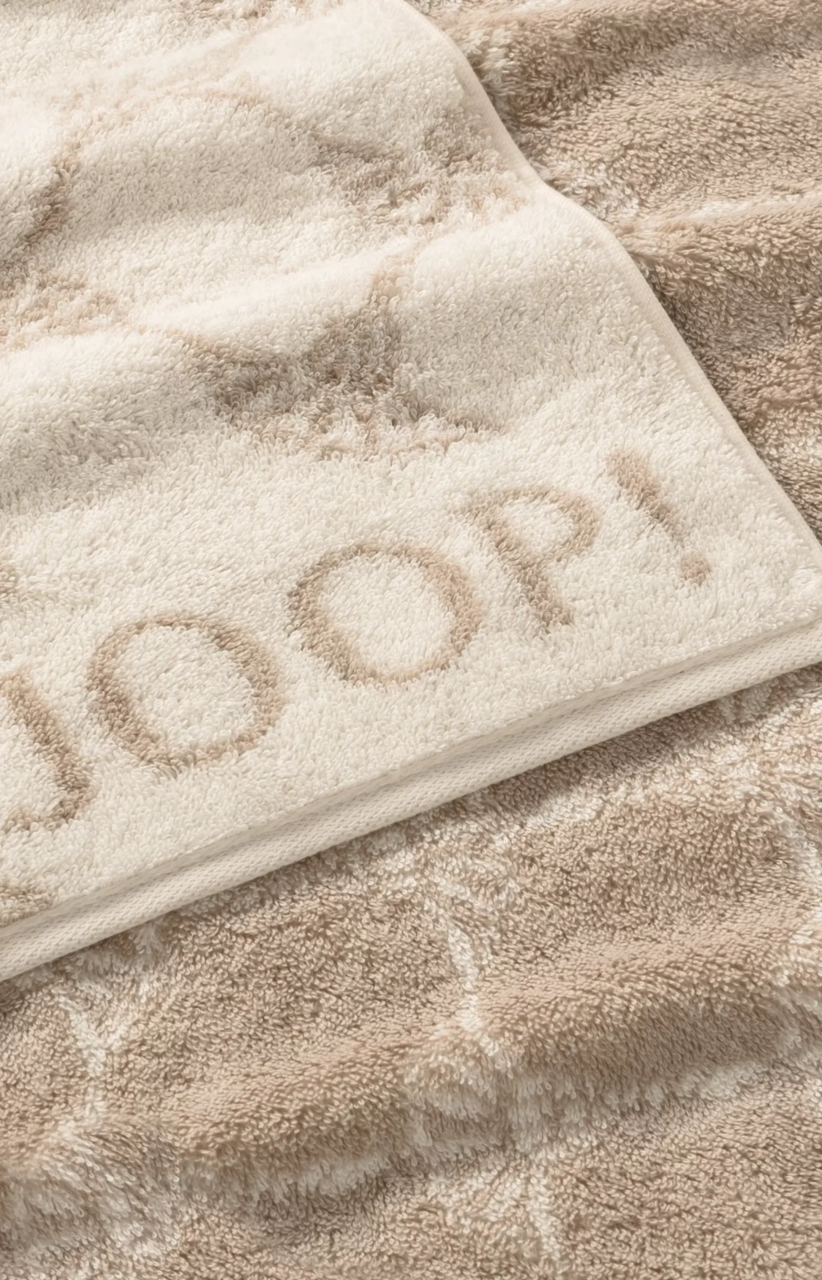 New JOOP! Sand/Ecru Cornflower Terrycloth Series in cream