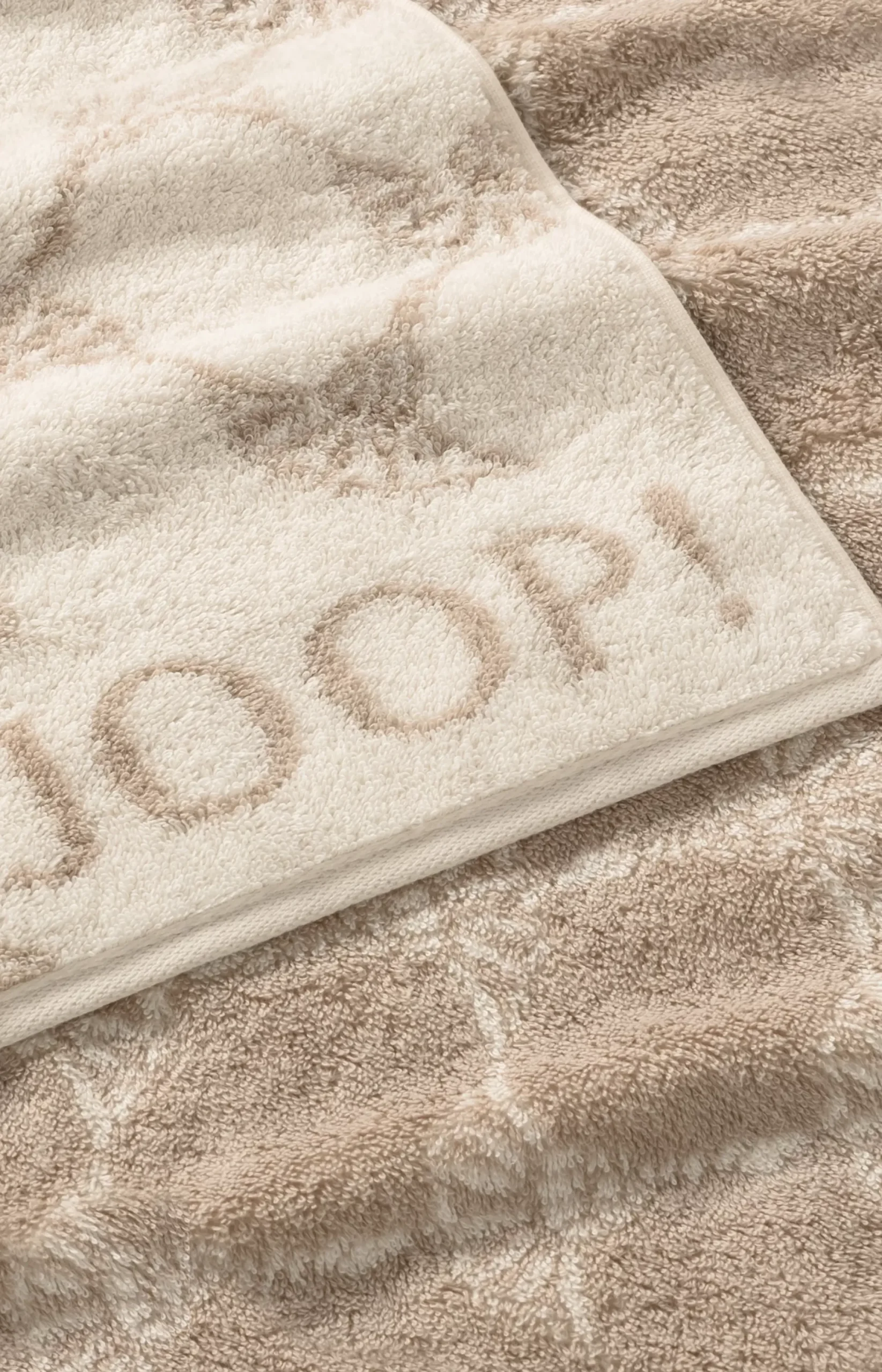 New JOOP! Sand/Ecru Cornflower Terrycloth Series in cream