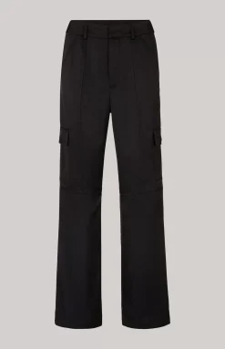 New JOOP! Satin Cargo Trousers in black
