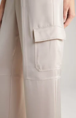 Best JOOP! Satin Cargo Trousers in Pale Pink beige