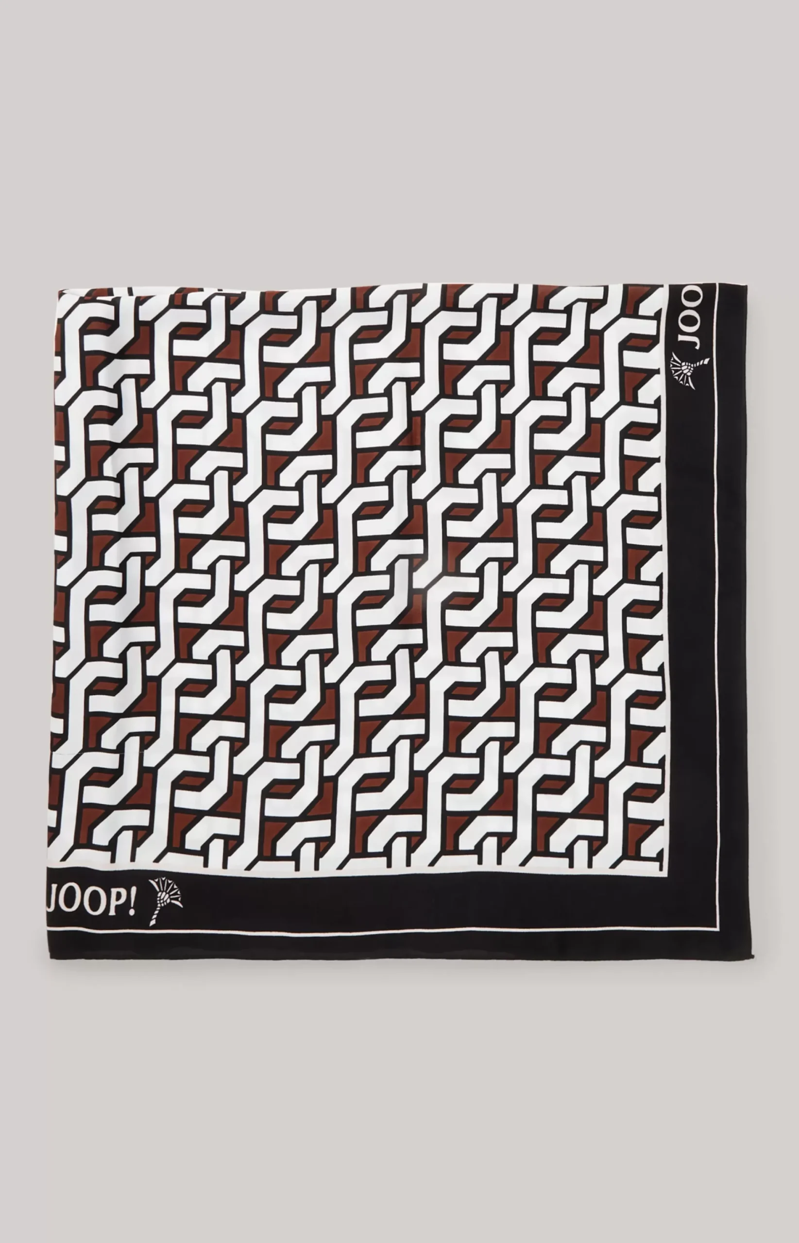 Discount JOOP! Scarf in a /White/Brown Pattern black