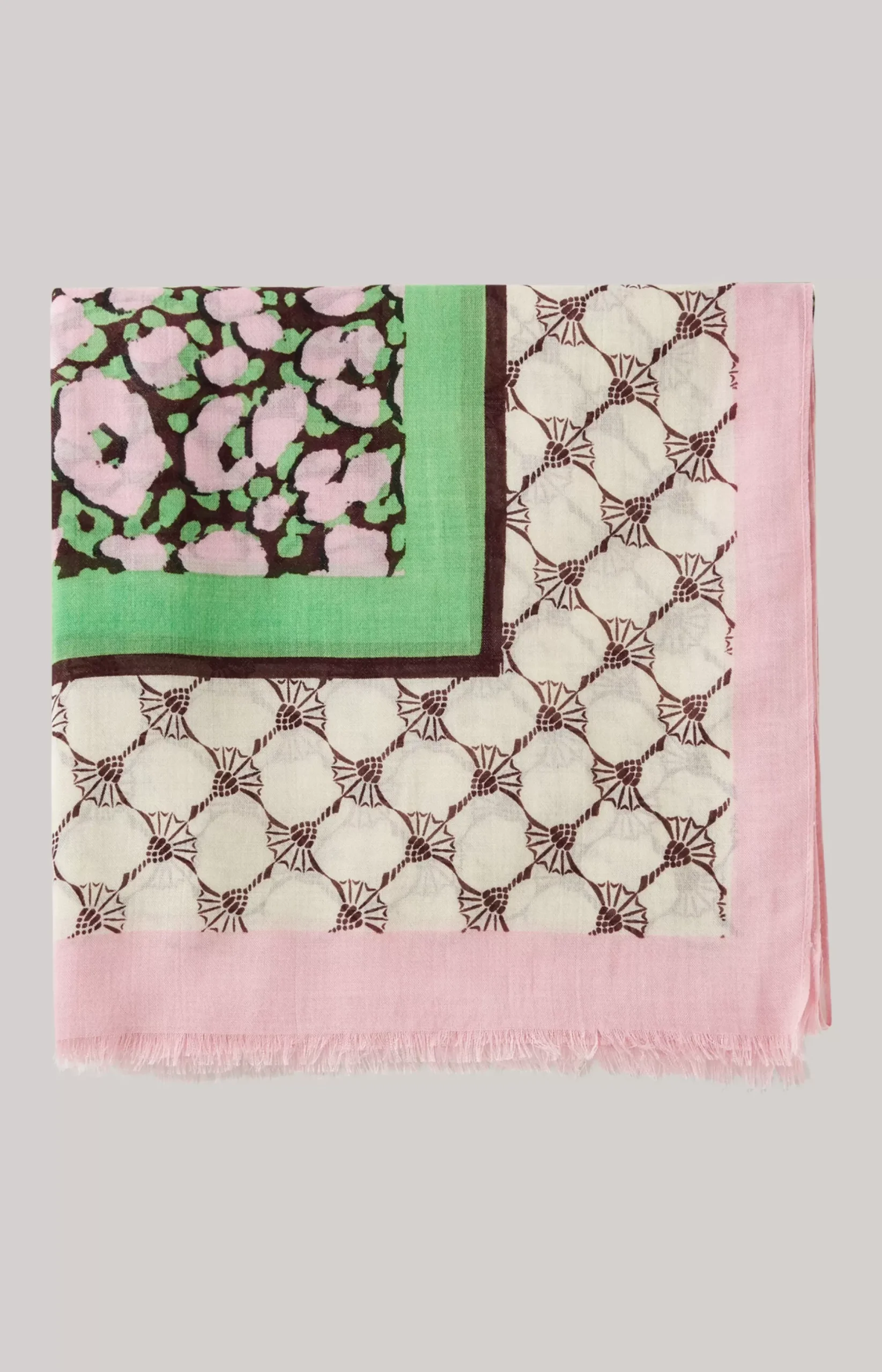 Hot JOOP! Shawl in a Pink and Green Pattern pink/green