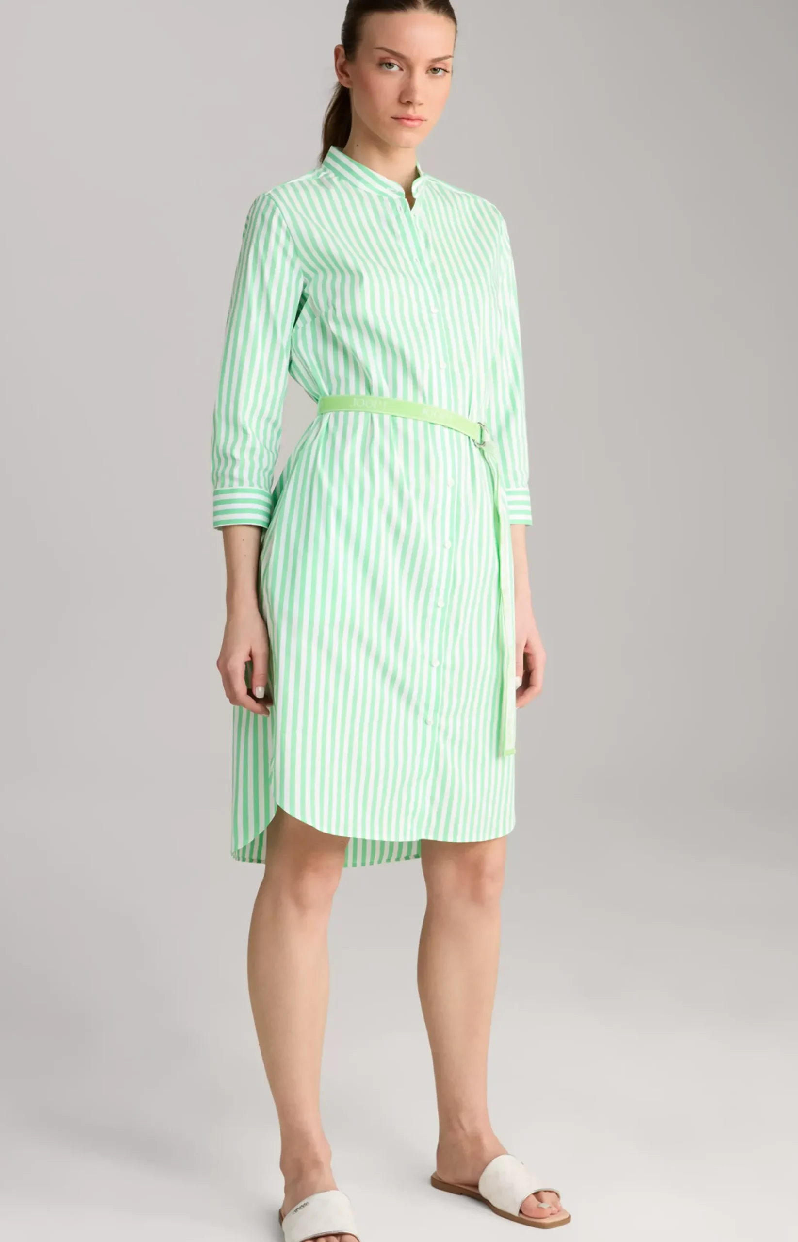 New JOOP! Shirt Dress in Stripes green/white