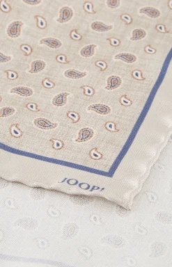 JOOP! Silk Pocket Square in beige/brown
