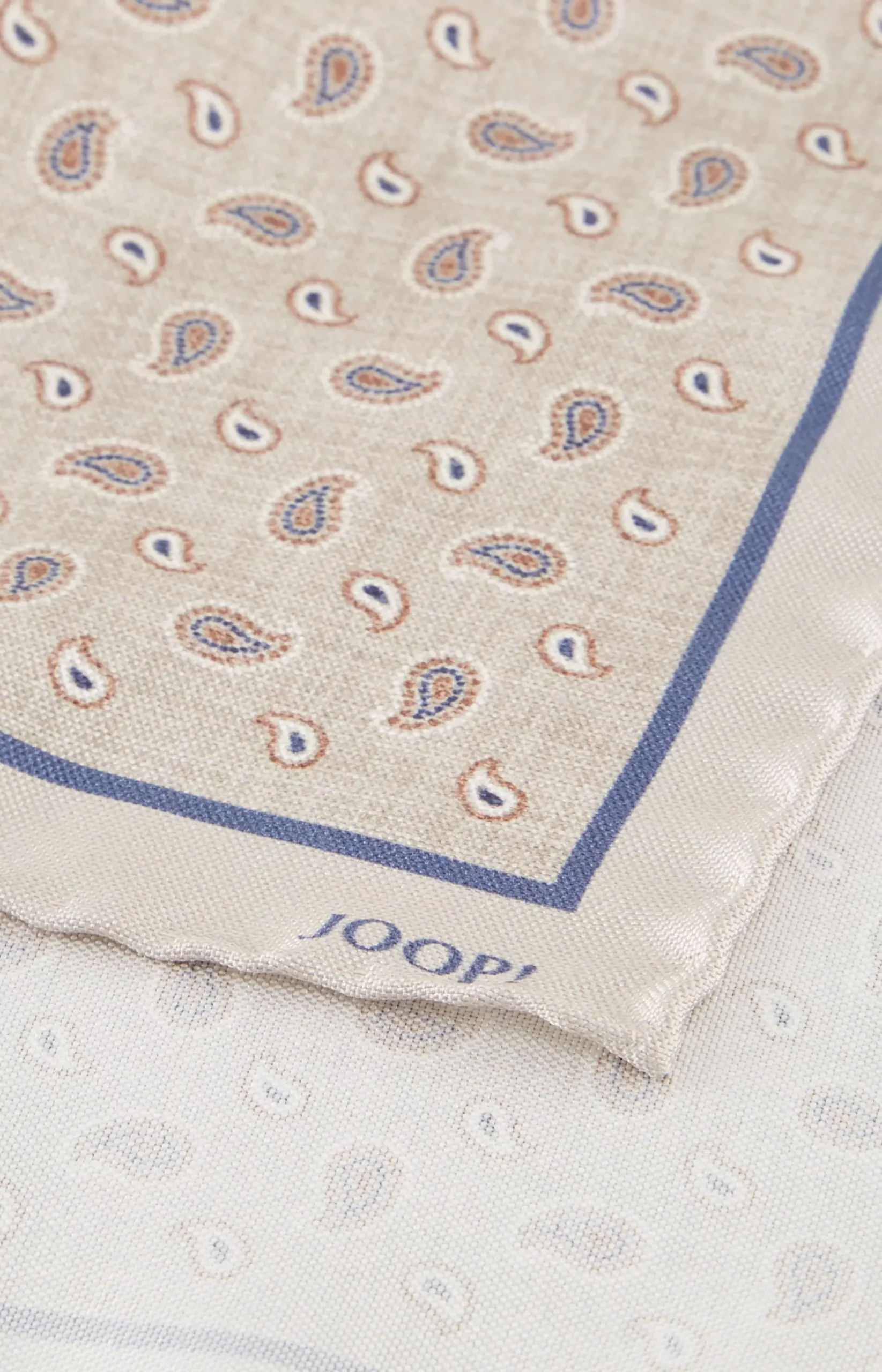 JOOP! Silk Pocket Square in beige/brown