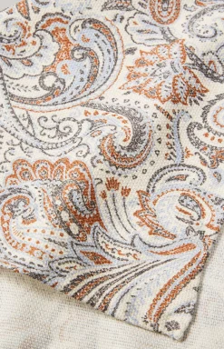 Online JOOP! Silk Pocket Square in beige/blue