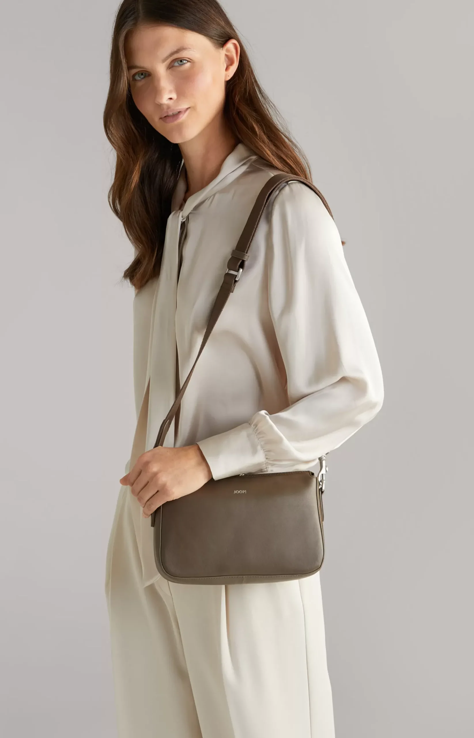 Hot JOOP! Sofisticato Jasmina Leather Shoulder Bag in brown