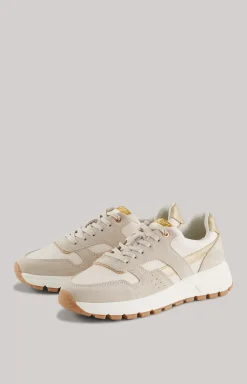 Clearance JOOP! Specchio Misto Hanna Low-Top Trainers in beige/gold