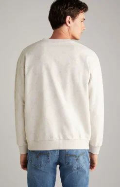 New JOOP! Tadeo Cotton Sweatshirt in Light Beige off-white