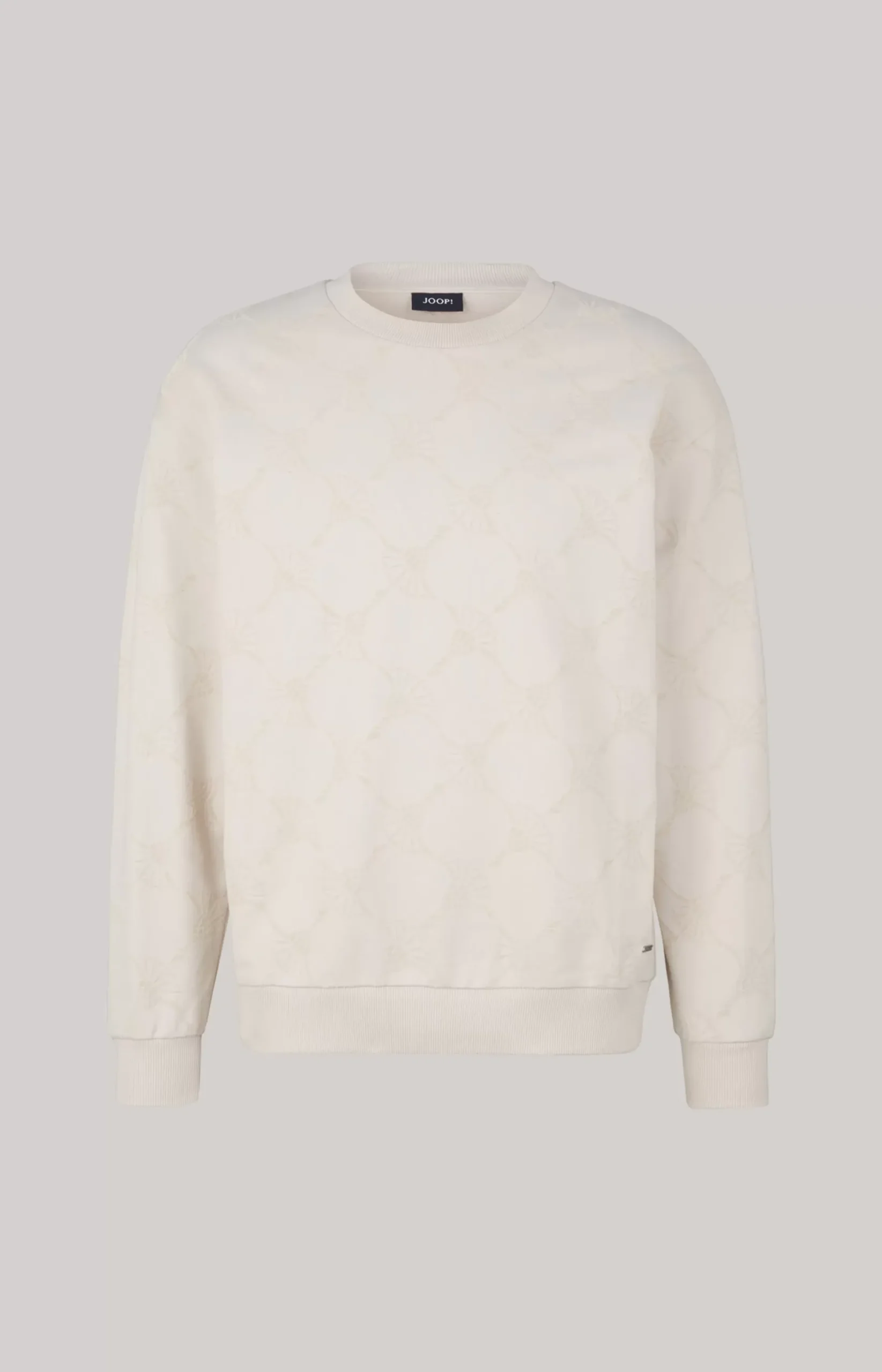 New JOOP! Tadeo Cotton Sweatshirt in Light Beige off-white