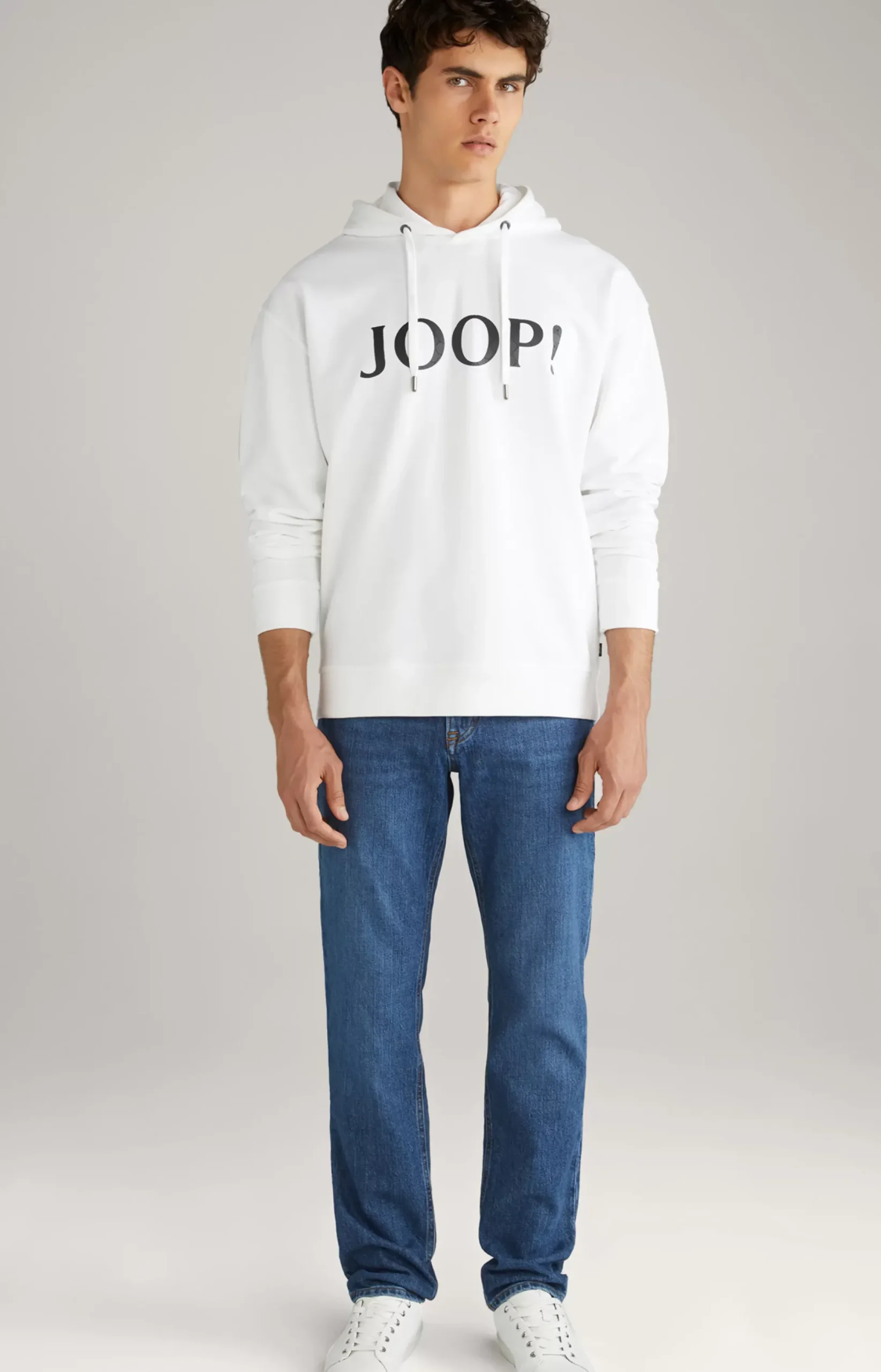 Hot JOOP! Timonos cotton hoodie in white