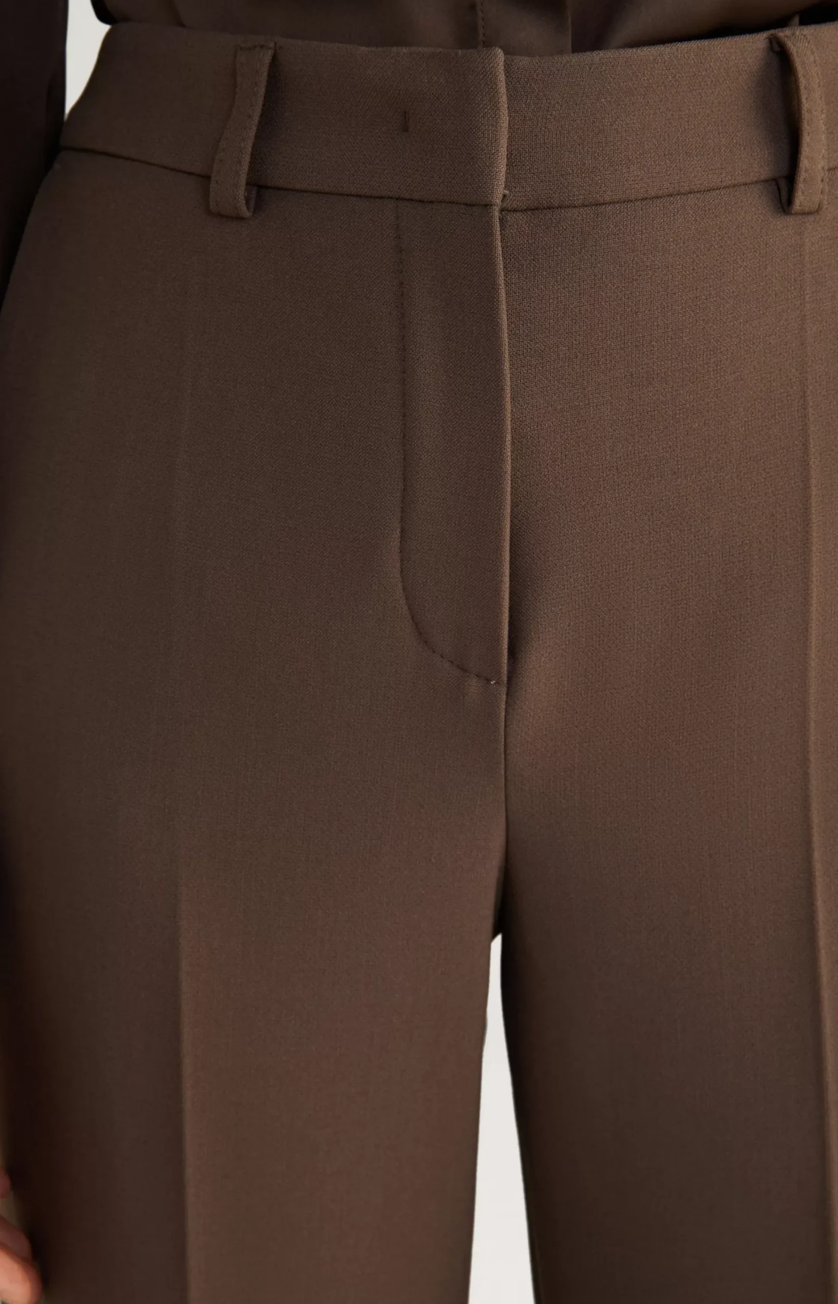 Sale JOOP! Trousers with Pressed Creases in dark brown