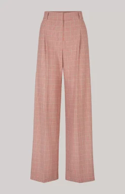 Best JOOP! Twill trousers in Beige/Red Check red/beige