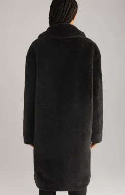 New JOOP! Unisex Teddy Fur Coat in black