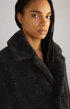 New JOOP! Unisex Teddy Fur Coat in black