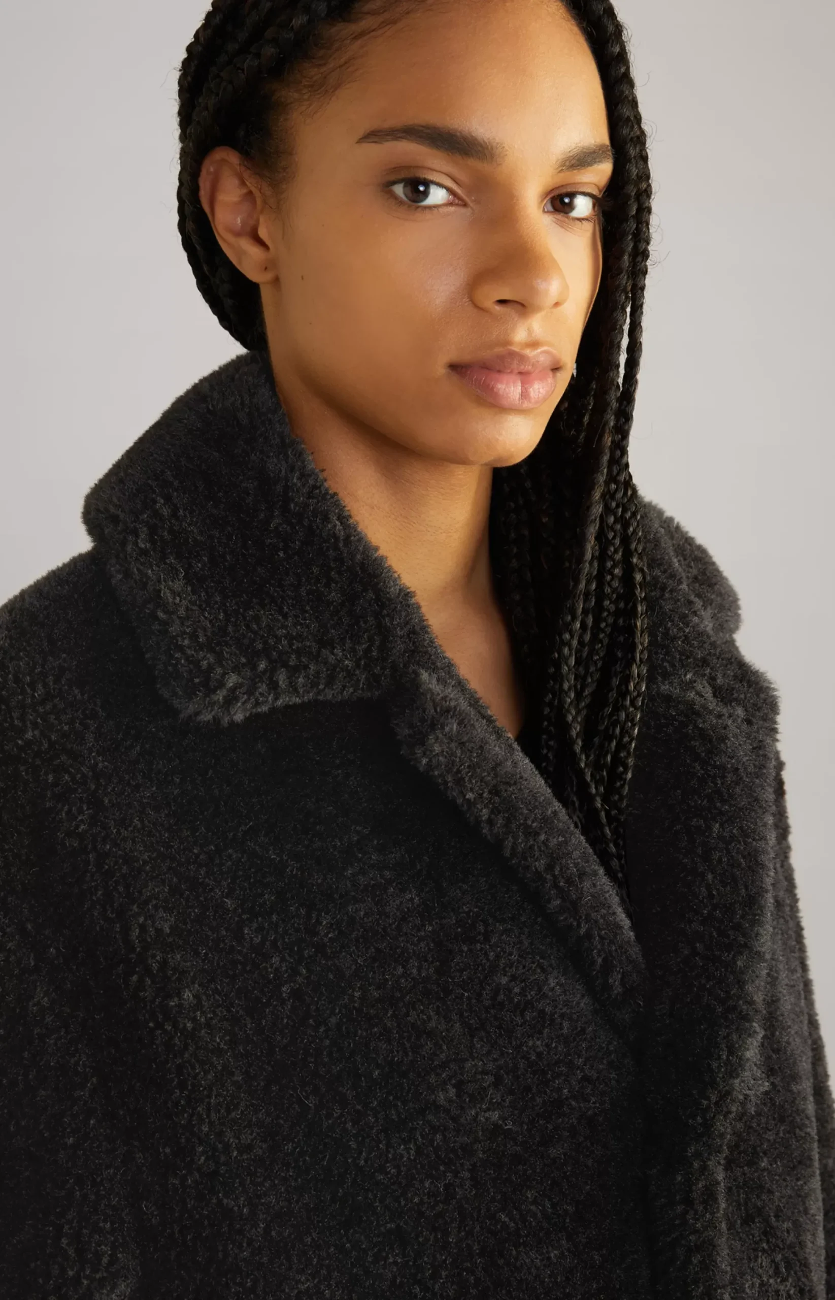 New JOOP! Unisex Teddy Fur Coat in black