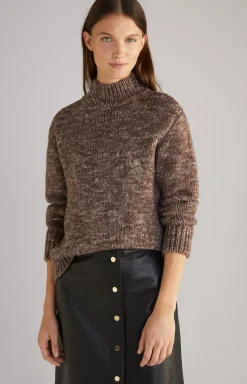 Sale JOOP! Virgin Wool Knitted Sweater in Mottled Taupe/Ecru taupe/ecru mottled