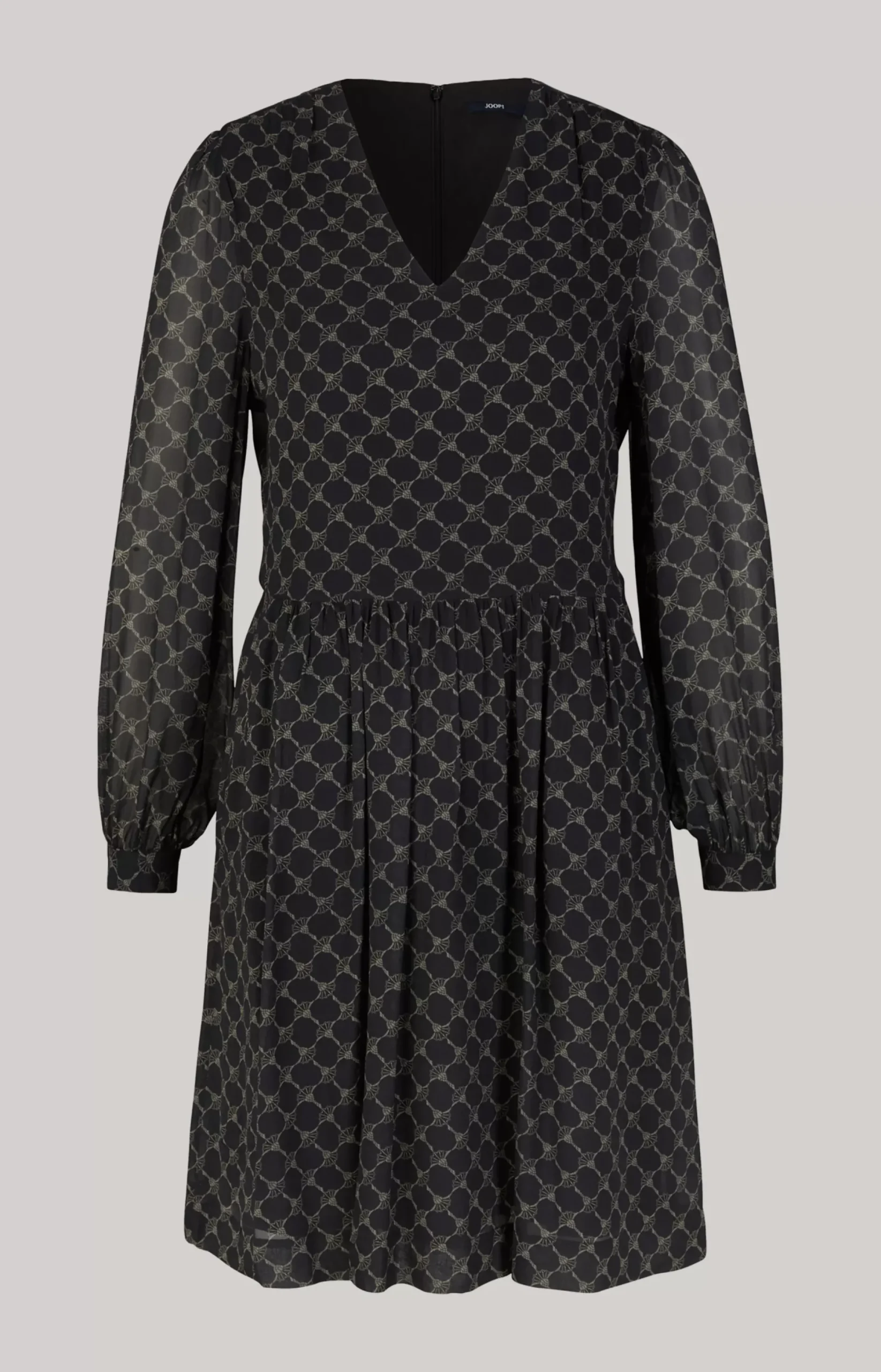 Clearance JOOP! Viscose Dress in a Black/Grey Pattern black/beige patterned