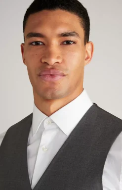 Hot JOOP! Wackno Modular Suit Waistcoat in Grey grey melange