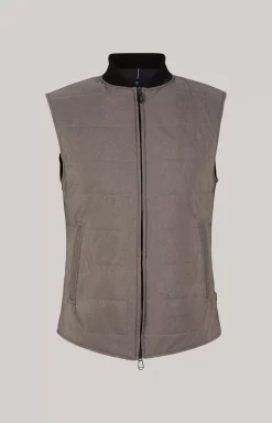 JOOP! Wilmot Quilted Waistcoat in dark beige
