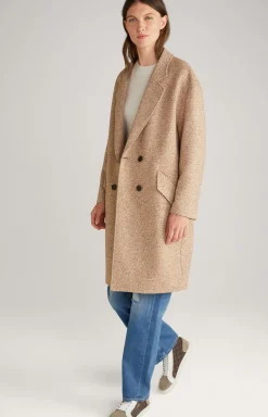 Sale JOOP! Wool Blend Coat in brown/ecru