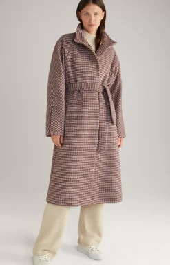 Outlet JOOP! Wool Blend Coat in ecru/purple