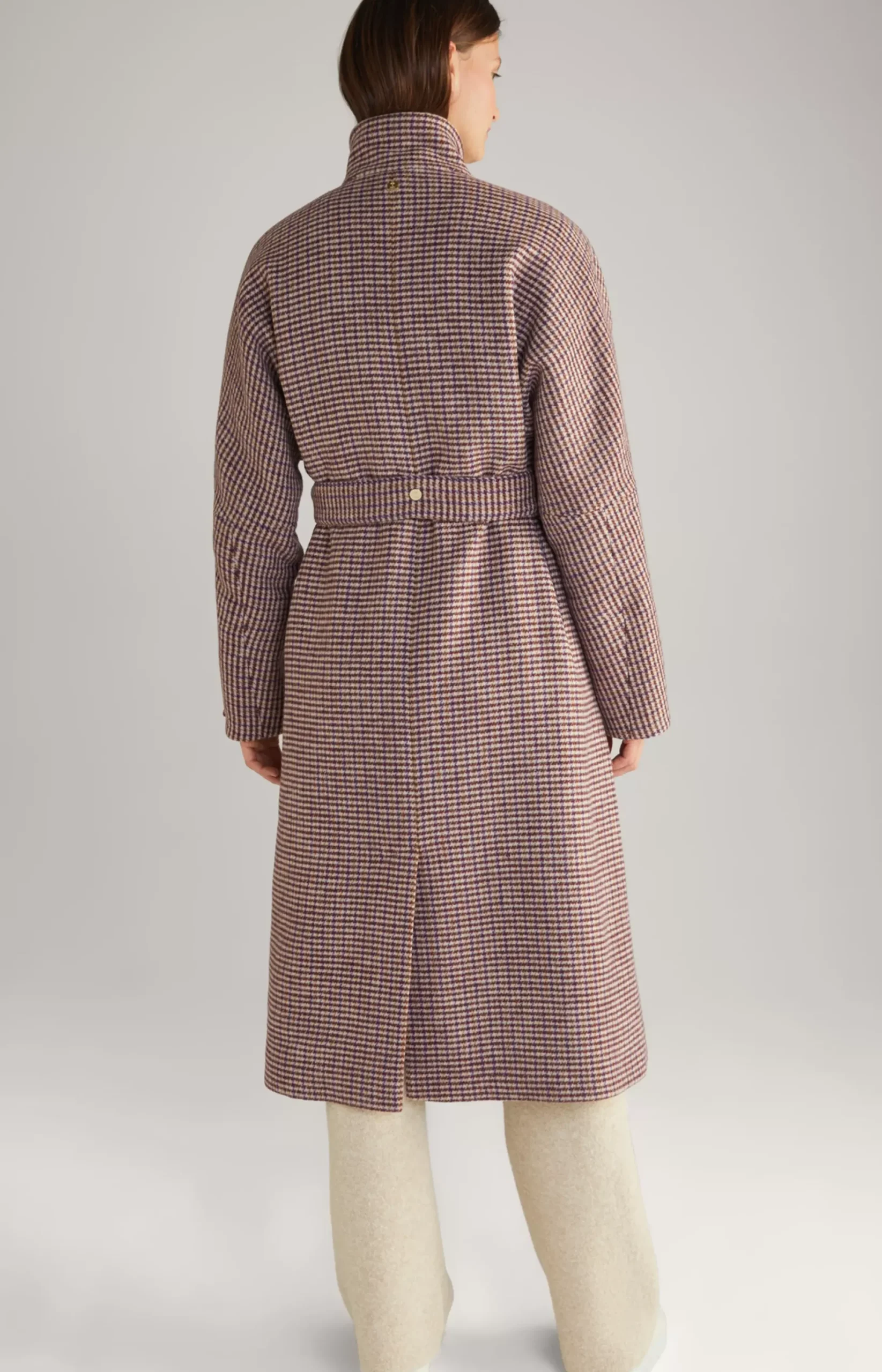 Outlet JOOP! Wool Blend Coat in ecru/purple