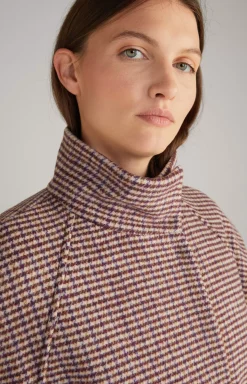 Outlet JOOP! Wool Blend Coat in ecru/purple