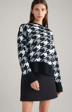 Best JOOP! Wool Blend Knitted Jumper in a Black and White Pattern black/white patterned