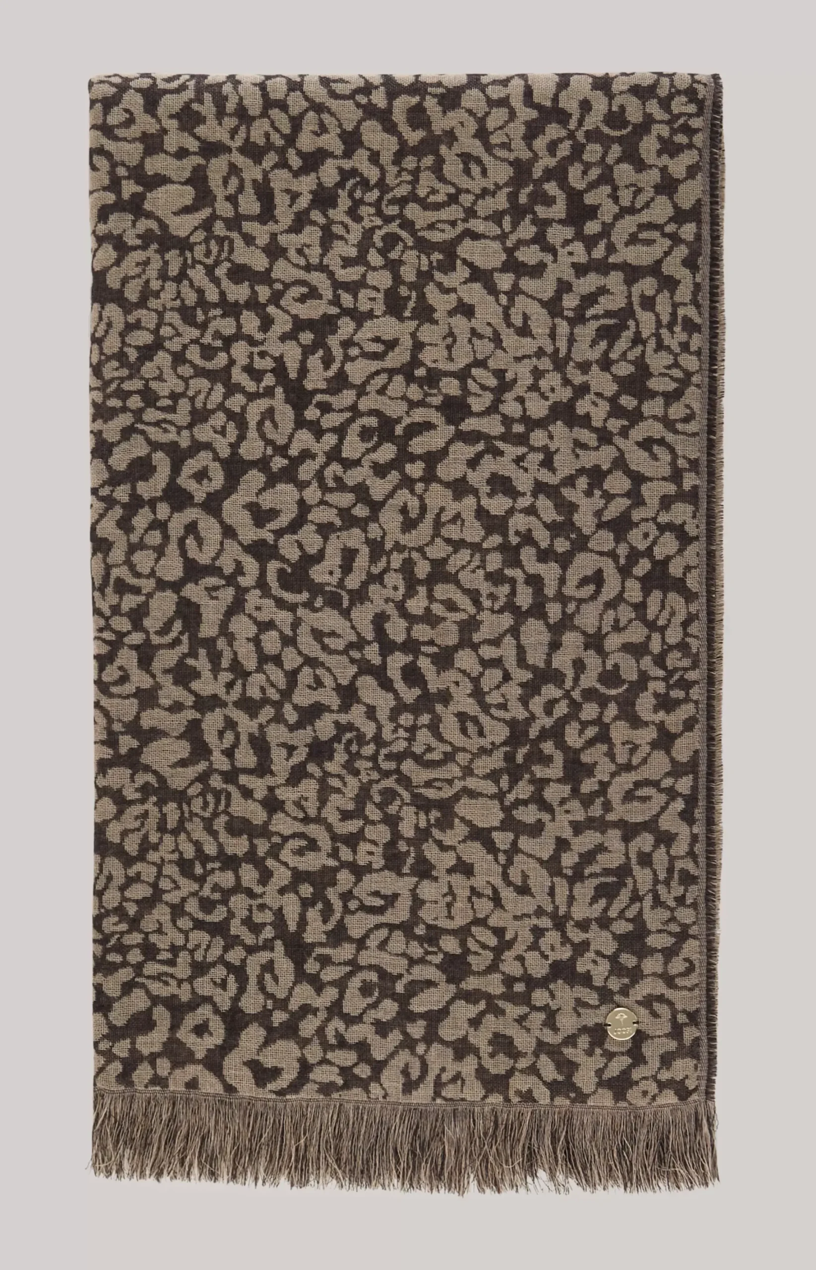 Online JOOP! Wool Jacquard Scarf in beige/black