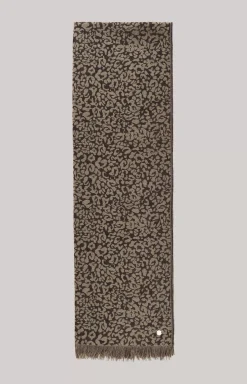 Online JOOP! Wool Jacquard Scarf in beige/black