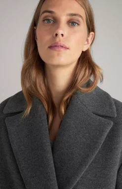 New JOOP! Wool Mix Coat in Grey Melange dark grey melange