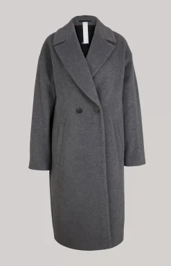 New JOOP! Wool Mix Coat in Grey Melange dark grey melange