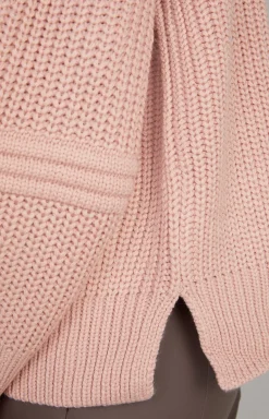 JOOP! Wool Mix Knitted Pullover in dark rosé