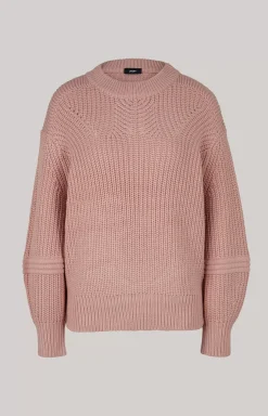 JOOP! Wool Mix Knitted Pullover in dark rosé
