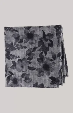 New JOOP! Wool Pocket Square in dark blue/grey